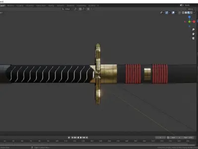 Energy Katana Sword Low-poly 3D model