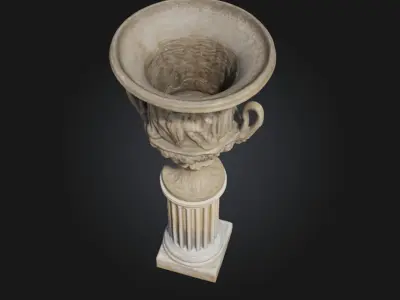 Grecian Urn with Figures  A Mythic Vessel from the Classical 3D model
