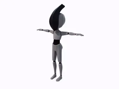 Cyborg Assassin Low-poly 3D model