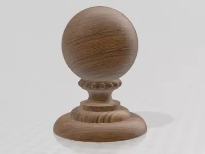 Wooden ball finial 3D print model