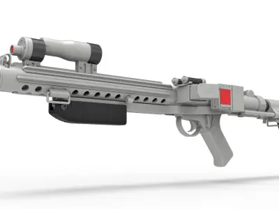 Range trooper Blaster rifle E-10R from Solo A Star Wars Story 3D model