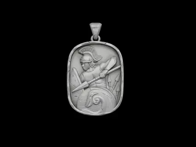 Roman Soldier Pendant 3D print model