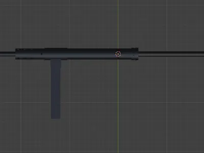 STEN GUN MK2 - Low Polygon Low-poly 3D model
