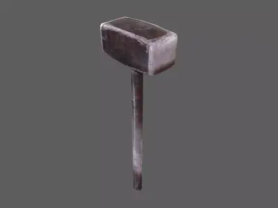 Soviet Old Hammer Low-poly 3D model