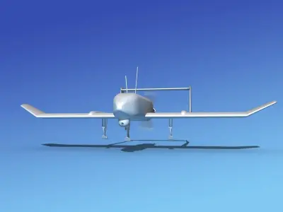 Mohajer 4 Drone Bare Metal 3D model