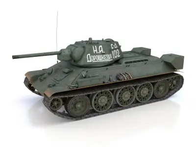 T-34-76 - Model 1942 - Soviet medium tank - 102 3D model