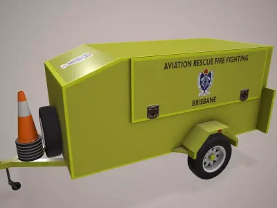 ARFF Support Trailer --395-- Low-poly 3D model