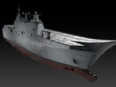 SPS Juan Carlos I aircraft carrier game ready model Low-poly 3D model