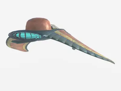 Glider Guauld Low-poly 3D model