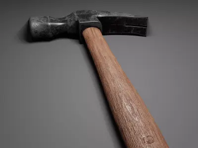 Hammer 3D Model Low-Poly Low-poly 3D model
