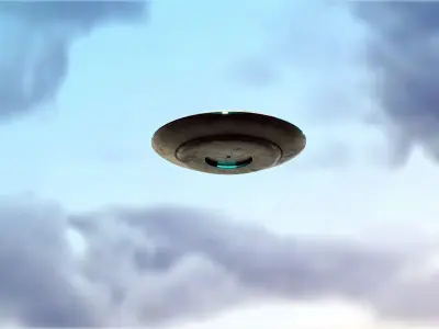 UFO rigged and animated Low-poly 3D model