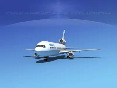 Douglas DC-10 Sabena 3D model