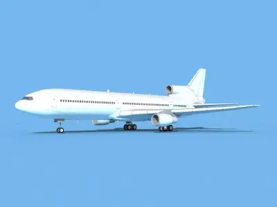 Lockheed L1011 Unmarked 3 3D model