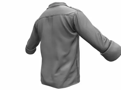 Military Shirt High Poly 3D model