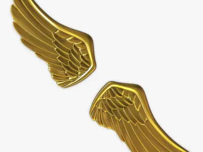 Eagle Wings Gold v 1 3D model