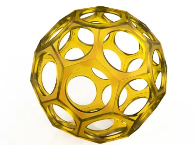 Hexagon ball 3d Free 3D model