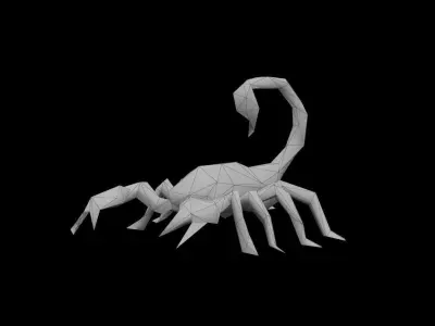 Low Poly Scorpion origami Low-poly 3D model