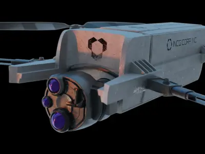 UAV Spectator Drone Low-poly 3D model