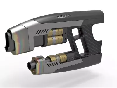 Star Lord Blaster from the movie Avengers Infinity war 2018 3D model