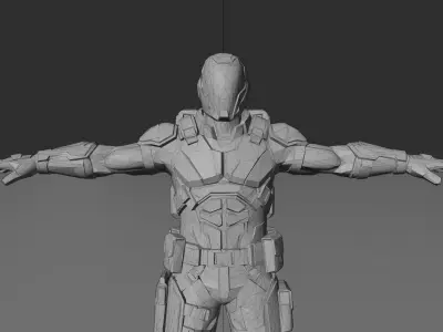 Sci-Fi Bounty Hunter Character  Low-poly 3D model