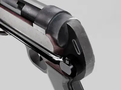 MP-40 machine gun Low-poly 3D model