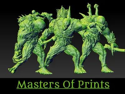 Monstrosities of the Tomb vol2   3 models 3D print model 3D print model