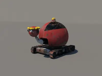Cartoon robot 3D model 4