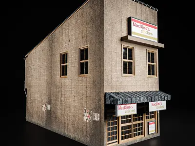 JAPANESE BUILDING 004 Low-poly 3D model