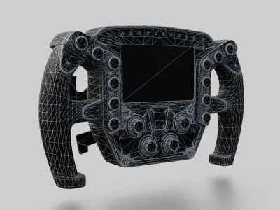 LMDh steering wheel Low-poly 3D model