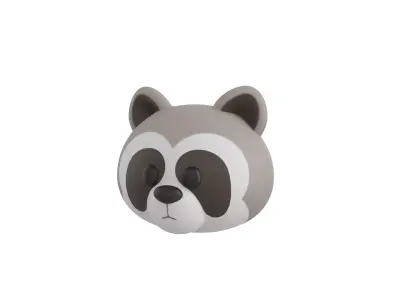 Prop150 Raccoon Head 3D model