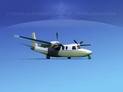 Rockwell Turbo Commander 690 V03 3D model