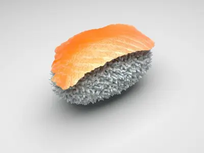 Shake Nigiri Salmon Sushi 3D model