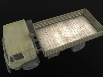 Kamaz Truck Low-poly 3D model
