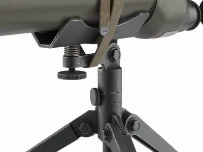 M49 Spotting Scope with Tripod Military Optic 3D model
