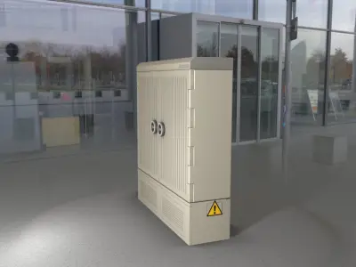 Electrical Distribution Cabinet 140 Low-poly 3D model