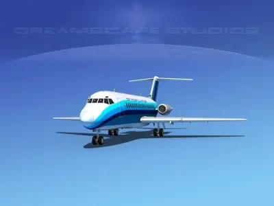 Douglas DC-9-15 Air Pacific Charter 3D model