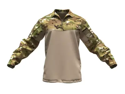VKPO 3 Russian Army Combat Shirt - Marvelous Designer 3D model