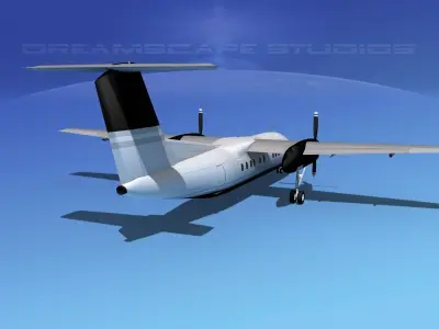 Dehaviland DHC-8 100 Executive Charter 3D model