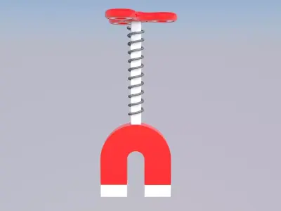 Helicopter Flying Magnet With Fidget Spinner 3D model