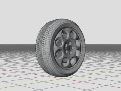 Alfa Romeo 166 1998 Wheel 3D Model 3D model