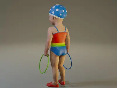 SwwimmingPool Child Female ACC0203003 Low-poly 3D model