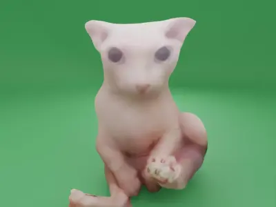 BINGUS 3D Model cat Free low-poly 3D model