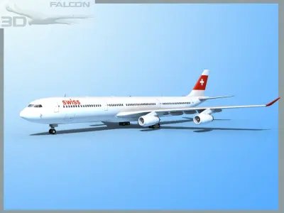 Falcon3D A340-600 Swiss Air 3D model