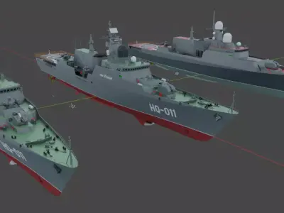 Frigate Project 1166-1 Export Gepard Batch I-III 3D model