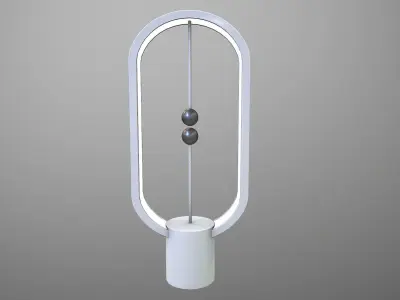 Futuristic Magnetic Lamp Low-poly 3D model
