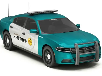 Police-Car police car Free low-poly 3D model
