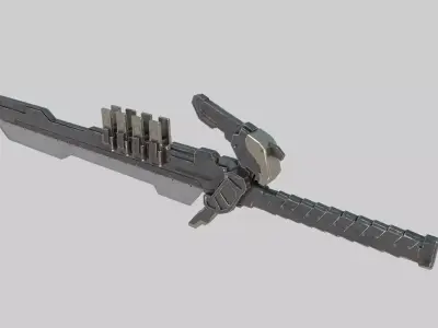 Future Sci-Fi Cold Steel Greatsword 3D model