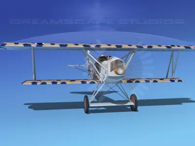 Fokker D-VII V01 Luftwaffe 3D model