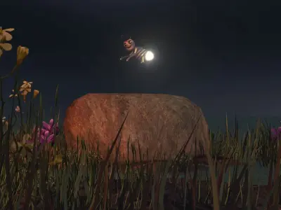 FIREFLY  animated Low-poly 3D model