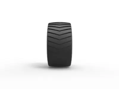 Pulling truck tire Scale 1 to 10 3D print model